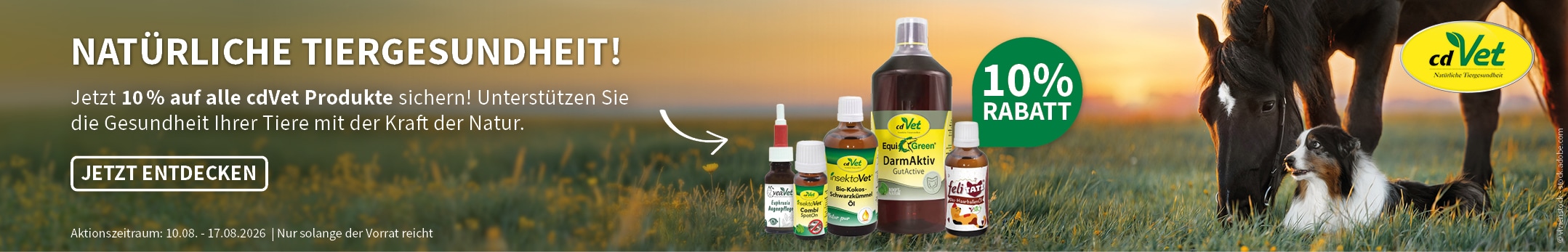 cdVet 10 % SSV aufs gesamte Sortiment